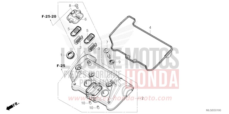 ZYLINDERKOPFDECKEL von Africa Twin DCT PEARL GLARE WHITE (NHB53H) von 2023